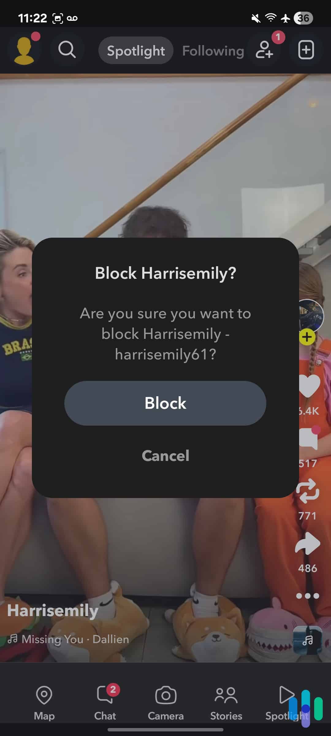 We use Snapchat’s block feature to curate the videos that can show up on our Spotlight reel. We use Snapchat’s block feature to curate the videos that can show up on our Spotlight reel.