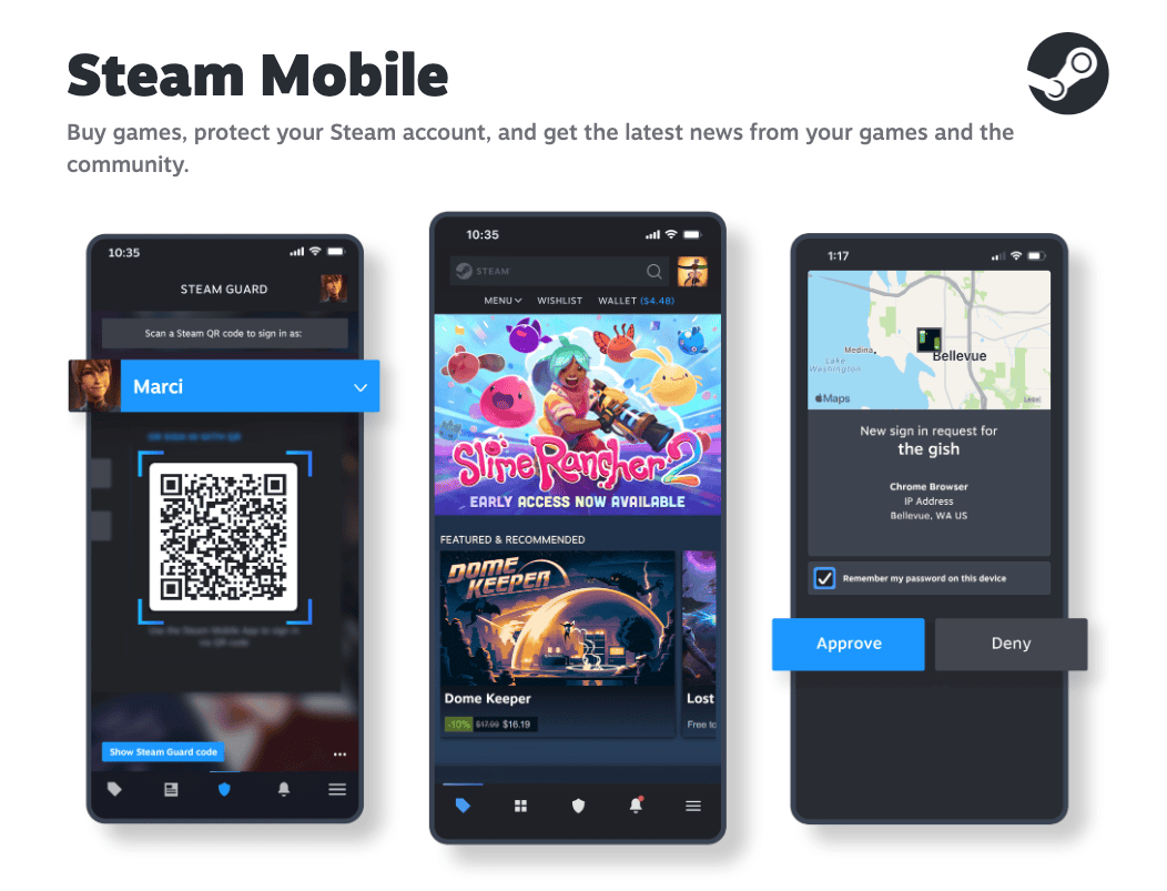 Steam Guard Mobile Authenticator is one method to secure your Steam account Steam Guard Mobile Authenticator is one method to secure your Steam account.