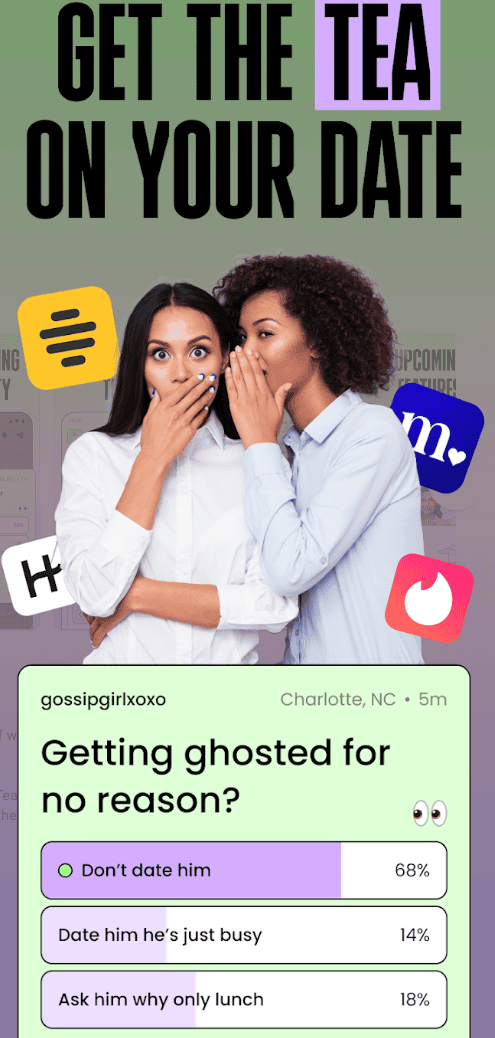 The Tea App is still available on Google Play and the App Store. The Tea App is still available on Google Play and the App Store.