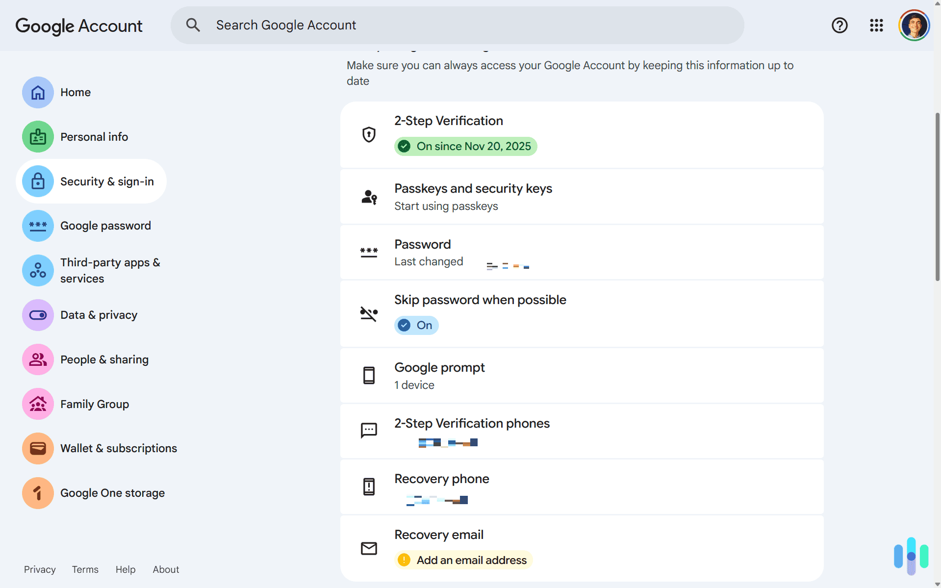 We turned on 2-Step Verification to keep our Google Account secure We turned on 2-Step Verification to keep our Google Account secure
