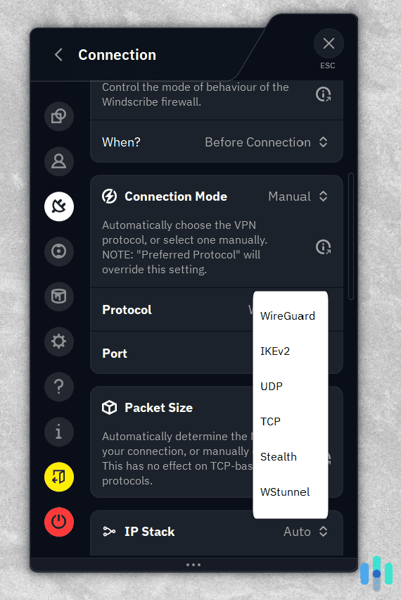 We could choose to use OpenVPN in UDP or TCP mode within Windscribe’s Windows app We could choose to use OpenVPN in UDP or TCP mode within Windscribe’s Windows app