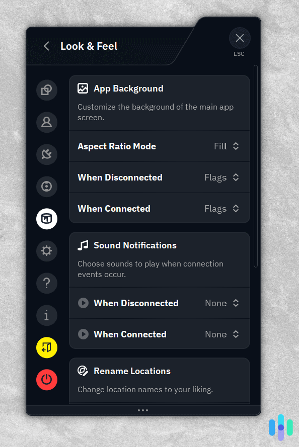 We could customize the look of our Windscribe app far more than with Proton VPN or NordVPN We could customize the look of our Windscribe app far more than with Proton VPN or NordVPN