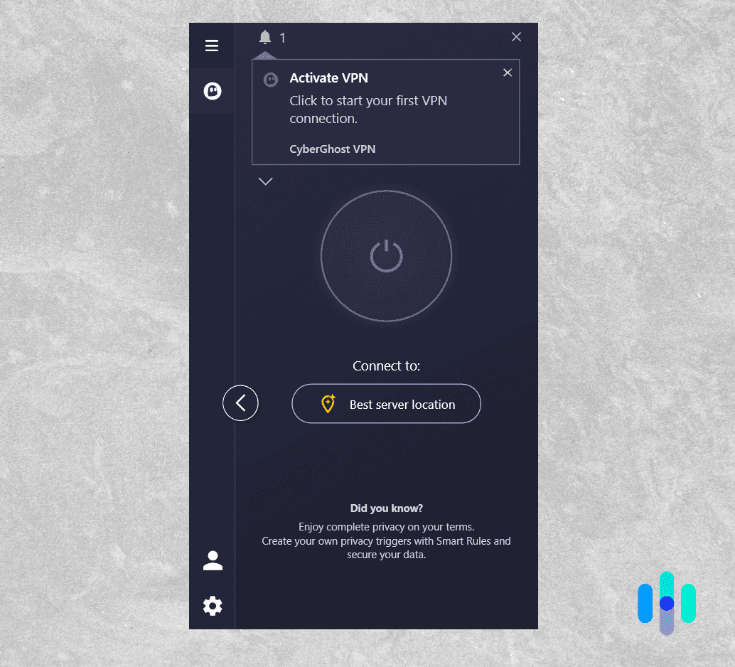 We appreciate that CyberGhost walks new users through their first VPN connection We appreciate that CyberGhost walks new users through their first VPN connection