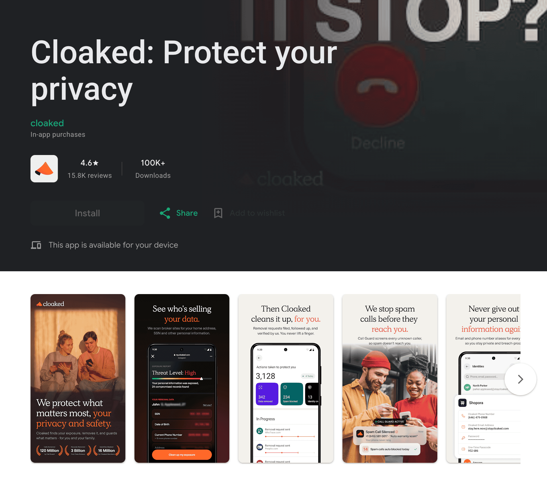 Cloaked’s Android app offers multiple features and tools to protect your data and device Cloaked’s Android app offers multiple features and tools to protect your data and device.