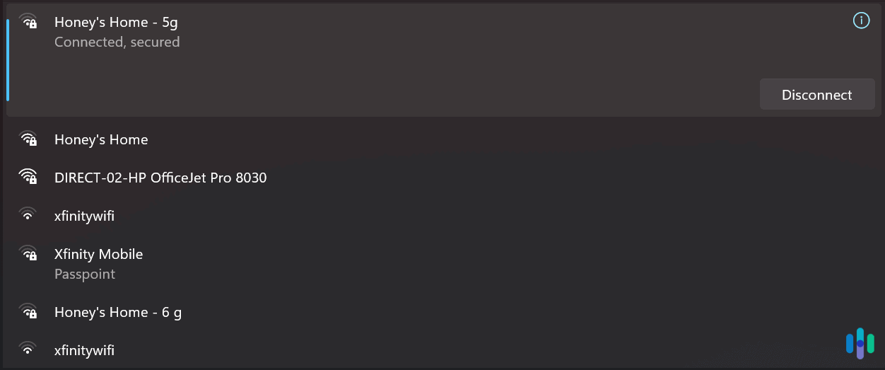 Any unknown Wi-Fi network, like the xfinitywifi network above, could be run by a bad actor Any unknown Wi-Fi network, like the xfinitywifi network above, could be run by a bad actor