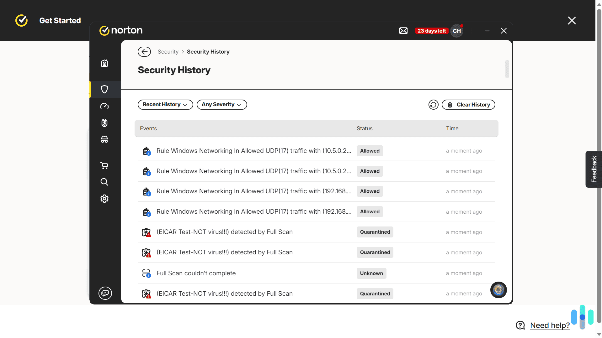 Norton successfully protected us against every malware test file we downloaded Norton successfully protected us against every malware test file we downloaded