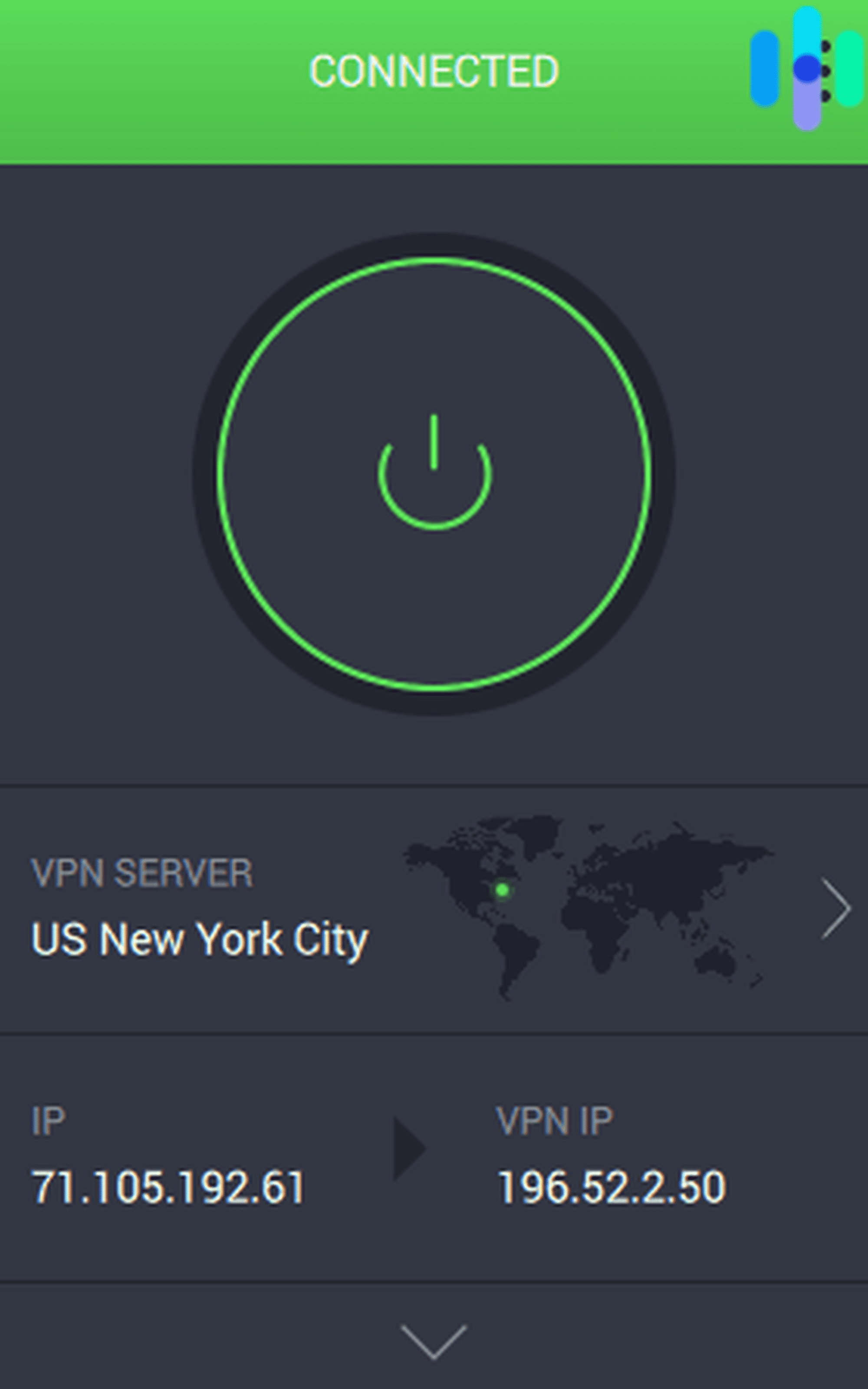 Private Internet Access VPN Connected to a New York City Server